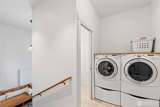 10552 Ski Hill Dr, Leavenworth, WA 98826 - laundry area with separate washer and dryer
