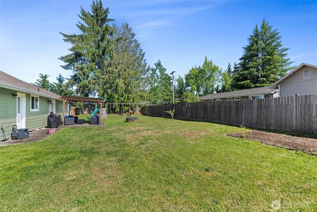 202 Abram Ln, Chehalis, WA 98532 - view of yard with a pergola and a patio area