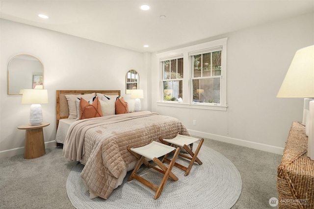 1414 1st Ave W Unit 104, Seattle, WA 98119 - carpeted bedroom featuring baseboards and recessed lighting
