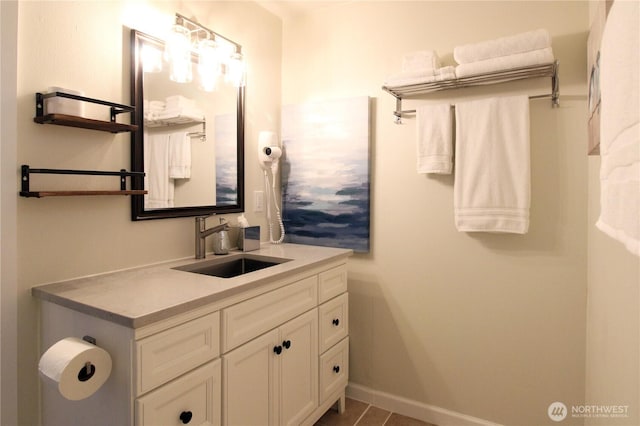 1625 E 61st St, Tacoma, WA 98404 - bathroom with vanity and baseboards
