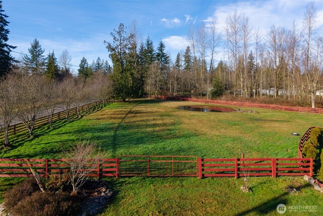 18311 Burn Rd, Arlington, WA 98223 - view of yard featuring a view of rural / pastoral area