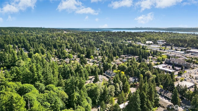 12721 NE 116th St Unit F102, Kirkland, WA 98034 - aerial view of a heavily wooded area and a nearby body of water