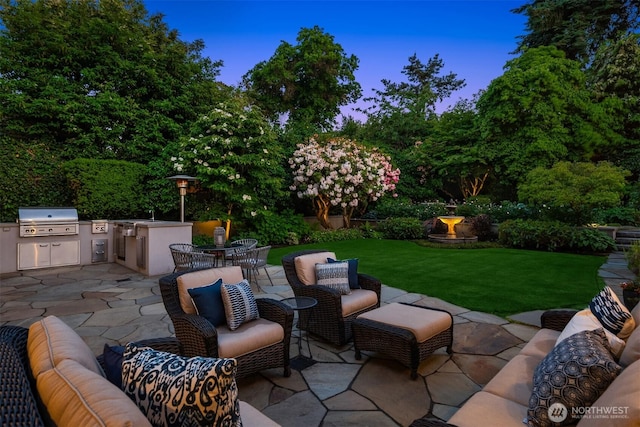 1325 Broadmoor Dr E, Seattle, WA 98112 - view of patio / terrace featuring a sink and outdoor lounge area