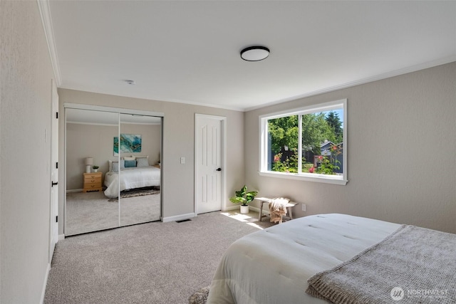 8048 S Ainsworth Ave, Tacoma, WA 98408 - bedroom featuring ornamental molding, carpet, and baseboards
