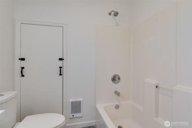 8048 S Ainsworth Ave, Tacoma, WA 98408 - full bathroom with toilet, heating unit, and washtub / shower combination