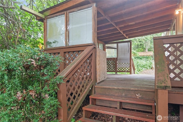 8530 Steilacoom Rd SE Unit 113, Olympia, WA 98513 - view of wooden deck