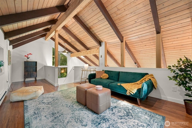 22 Bramble Way, Bellingham, WA 98229 - living area with wooden ceiling and wood finished floors