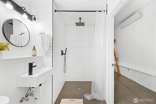 22 Bramble Way, Bellingham, WA 98229 - bathroom with a tile shower and finished concrete floors
