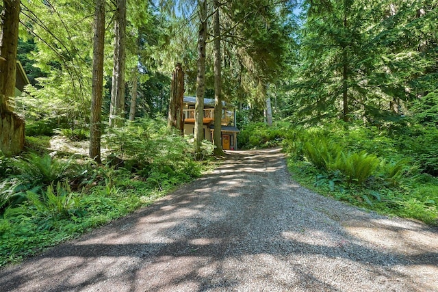 22 Bramble Way, Bellingham, WA 98229 - view of dirt / gravel road featuring a wooded view