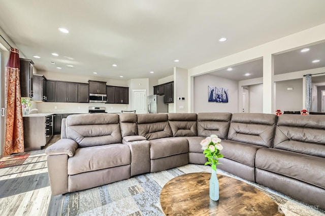 12726 36th Pl NE, Lake Stevens, WA 98258 - living area with recessed lighting and light wood finished floors