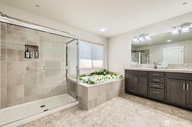 12726 36th Pl NE, Lake Stevens, WA 98258 - full bathroom with double vanity and a shower stall