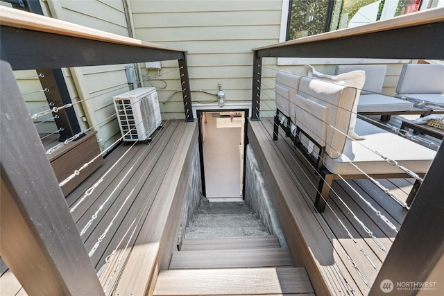 4742 22nd Ave SW, Seattle, WA 98106 - staircase featuring a cooling unit