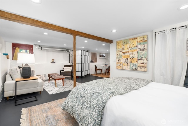4742 22nd Ave SW, Seattle, WA 98106 - bedroom featuring recessed lighting and finished concrete floors