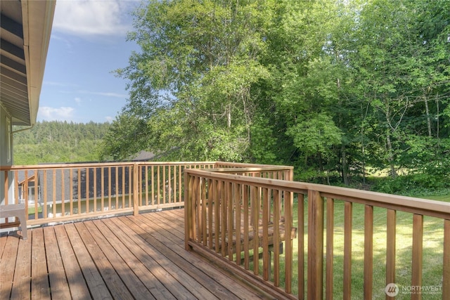 2539 123rd Ave SW, Olympia, WA 98512 - wooden terrace featuring a forest view