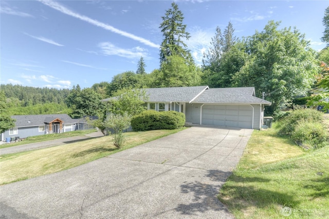 2539 123rd Ave SW, Olympia, WA 98512 - ranch-style home with a garage, a front lawn, and driveway