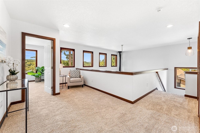 931 Oyster Bay Ct, Bremerton, WA 98312 - hall featuring an upstairs landing, carpet flooring, healthy amount of natural light, and recessed lighting