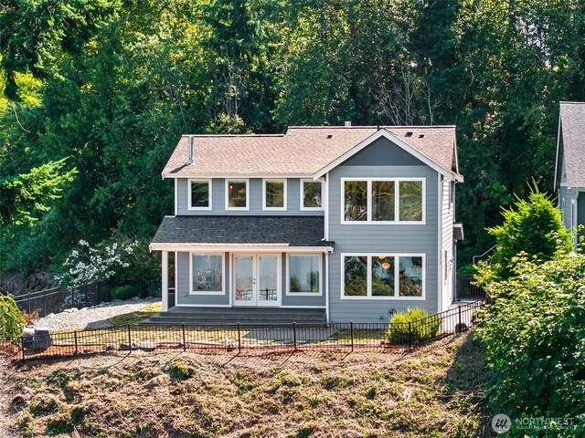 931 Oyster Bay Ct, Bremerton, WA 98312 - view of front of property with french doors and roof with shingles