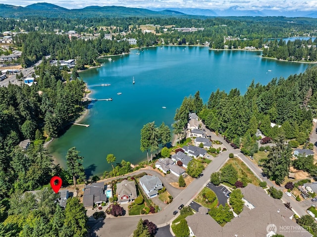 931 Oyster Bay Ct, Bremerton, WA 98312 - aerial view of property's location with a water and mountain view