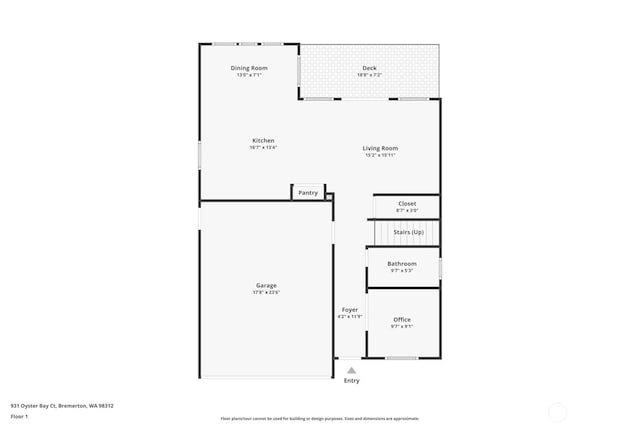 931 Oyster Bay Ct, Bremerton, WA 98312 - view of home floor plan