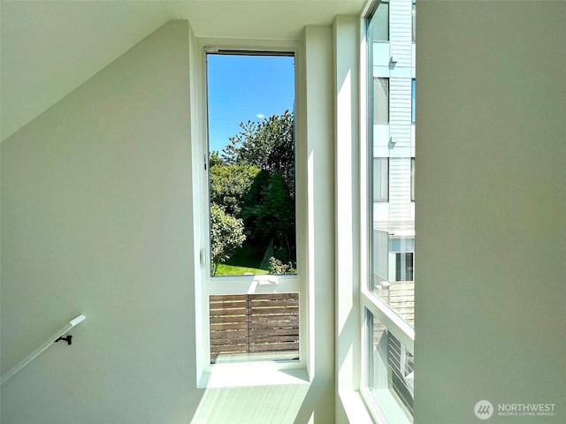 8324 16th Ave NW Unit A, Seattle, WA 98117 - doorway to outside featuring lofted ceiling