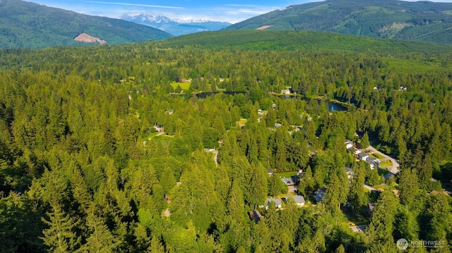 649 Summit Pl, Sedro Woolley, WA 98284 - aerial view of a forest and a mountain backdrop