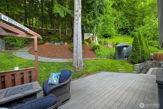 649 Summit Pl, Sedro Woolley, WA 98284 - view of wooden terrace
