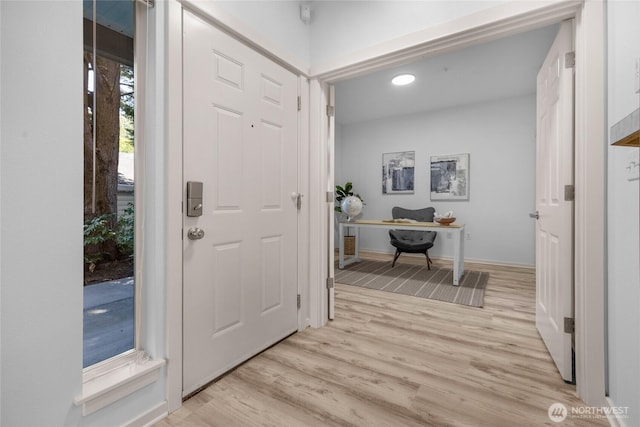 2009 196th St SE Unit G104, Bothell, WA 98012 - entrance foyer with light wood-style floors, baseboards, and recessed lighting