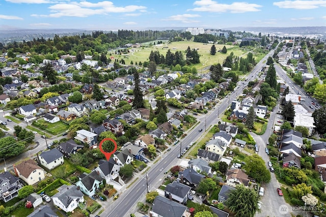 3236 15th Ave S, Seattle, WA 98144 - aerial view of property's location with nearby suburban area