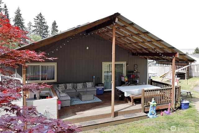 19523 71st Ave E, Spanaway, WA 98387 - deck featuring outdoor lounge area