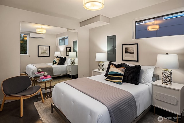818 25th Ave S Unit A, Seattle, WA 98144 - bedroom with electric panel and an AC wall unit
