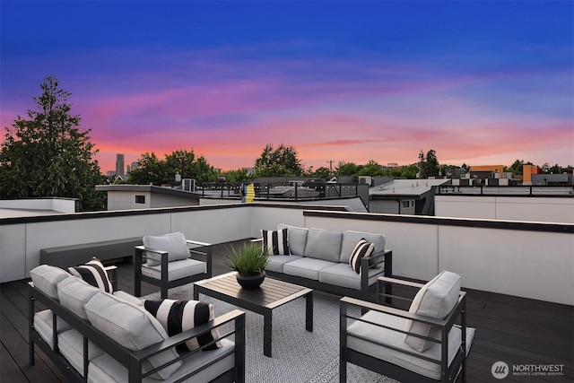 818 25th Ave S Unit A, Seattle, WA 98144 - view of patio featuring an outdoor hangout area and a deck