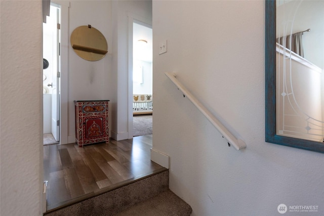 585 Finnegan Rdg, Friday Harbor, WA 98250 - stairway with wood finished floors