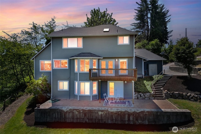 11207 16th St E, Edgewood, WA 98372 - back of property with stairs and a patio area