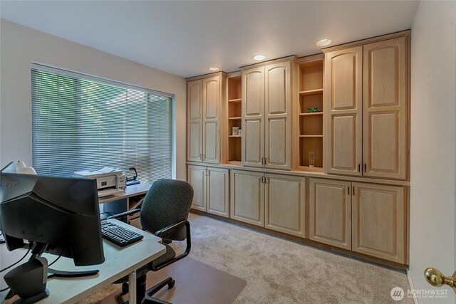 11207 16th St E, Edgewood, WA 98372 - office area with light carpet and recessed lighting