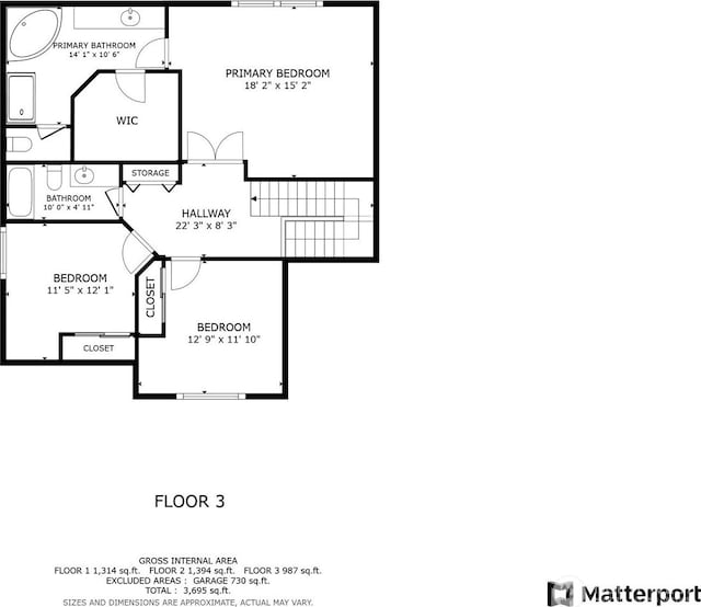 11207 16th St E, Edgewood, WA 98372 - home floor plan