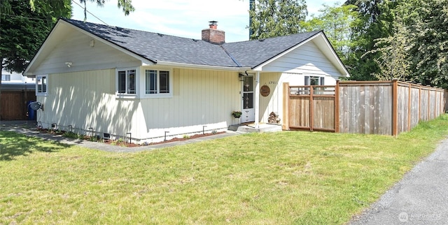 6901 Columbia Ct, Everett, WA 98203 - view of front of house with roof with shingles and a chimney