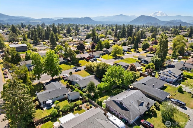1980 Mckinley St, Enumclaw, WA 98022 - aerial view of residential area featuring mountains