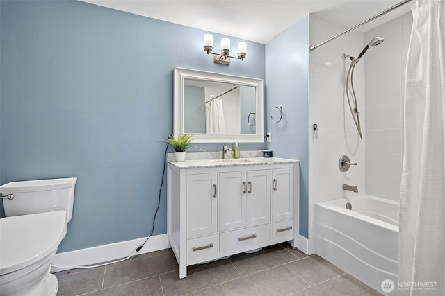 1501 Tacoma Ave S Unit 404, Tacoma, WA 98402 - full bath with toilet, vanity, shower / tub combo, and tile patterned floors