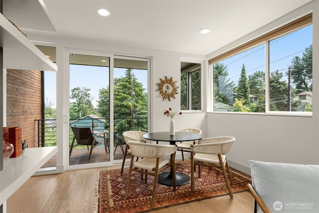 402 W Fulton St, Seattle, WA 98119 - sunroom with wood finished floors and recessed lighting