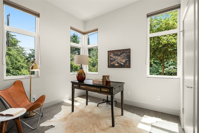 402 W Fulton St, Seattle, WA 98119 - home office featuring healthy amount of natural light and light wood-type flooring