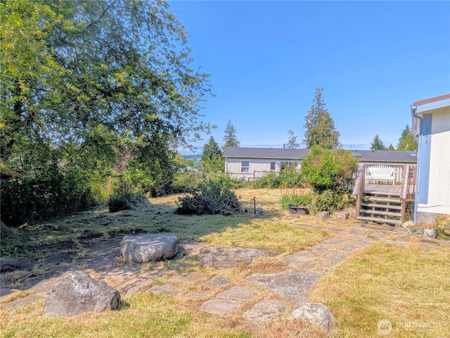 201 Hemlock St, Orcas Island, WA 98245 - view of yard with a deck