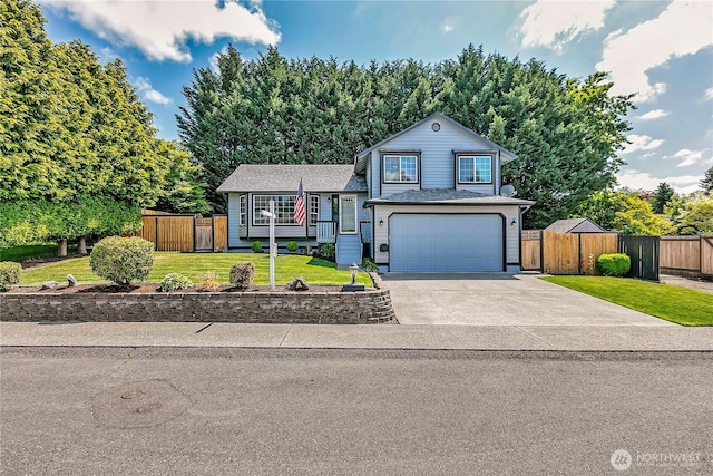 32116 Sunny Ln, Black Diamond, WA 98010 - tri-level home with a gate, an attached garage, and driveway