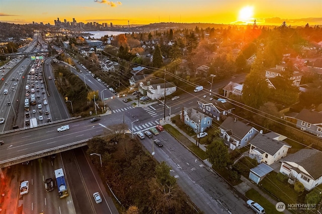 5011 5th Ave NE, Seattle, WA 98105 - aerial view at dusk of a city view