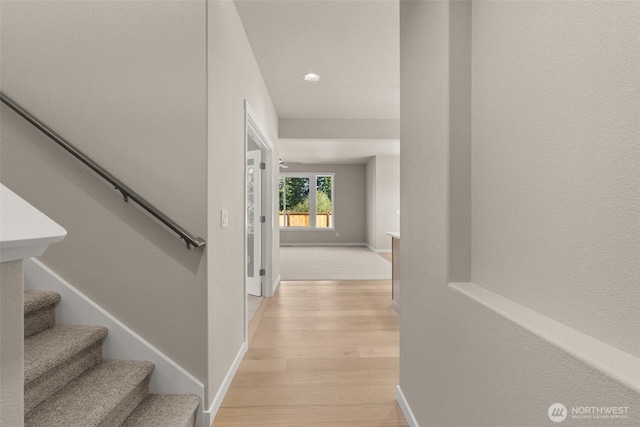9645 7th Ave SE, Lacey, WA 98513 - stairway featuring wood finished floors and recessed lighting