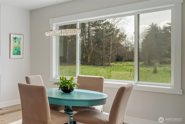 3848 Marine Way, Bellingham, WA 98225 - dining room with baseboards and wood finished floors