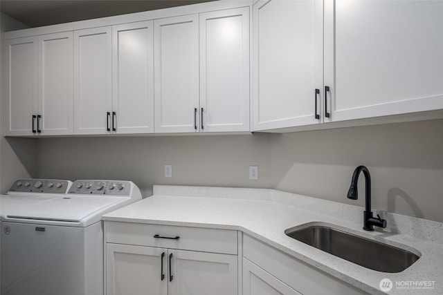 3848 Marine Way, Bellingham, WA 98225 - washroom with separate washer and dryer and cabinet space