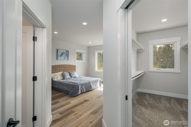 3848 Marine Way, Bellingham, WA 98225 - bedroom featuring recessed lighting, baseboards, and wood finished floors