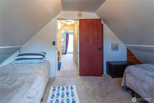 135 Furey Ave, Manson, WA 98831 - bedroom featuring carpet floors and lofted ceiling