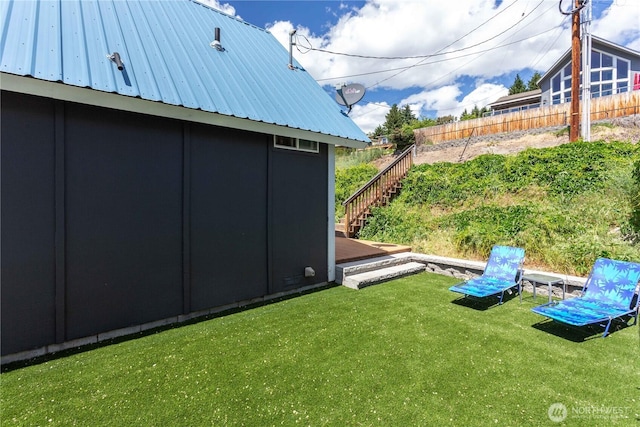 135 Furey Ave, Manson, WA 98831 - view of yard with stairway