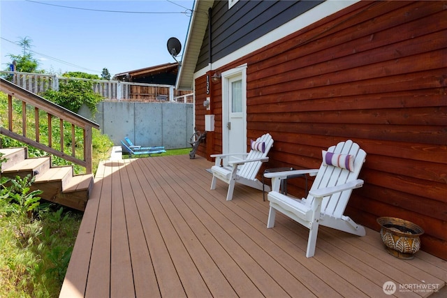 135 Furey Ave, Manson, WA 98831 - wooden terrace featuring stairway